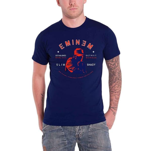 Eminem Unisex Adult Detroit Portrait T-Shirt