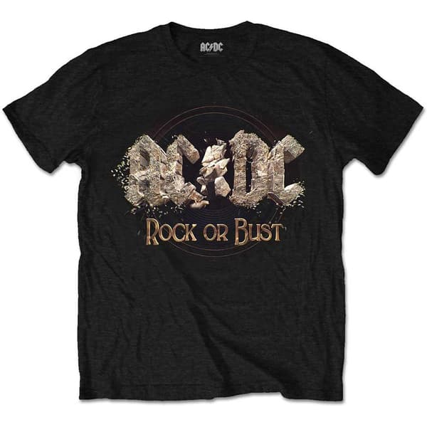 AC/DC Unisex Adult Rock Or Bust T-Shirt Black S