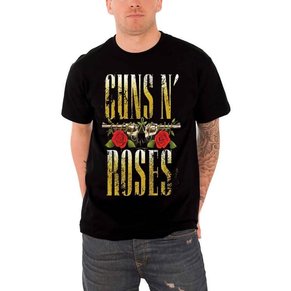 Guns N Roses Unisex T-shirt til voksne med store kanoner Black XL
