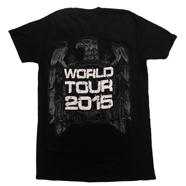 Slayer Unisex vuxen Nation 2015 datum tillbaka T-Shirt med tryck