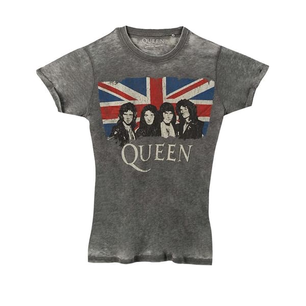 Queen Unisex voksen udbrændt Union Jack T-shirt