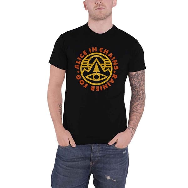 Alice In Chains Unisex Adult Emblem T-Shirt Black L