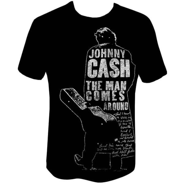 Johnny Cash Unisex T-shirt til voksne "Manden kommer rundt