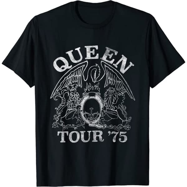 Queen Unisex Adult Tour ´75 Eco Friendly T-Shirt
