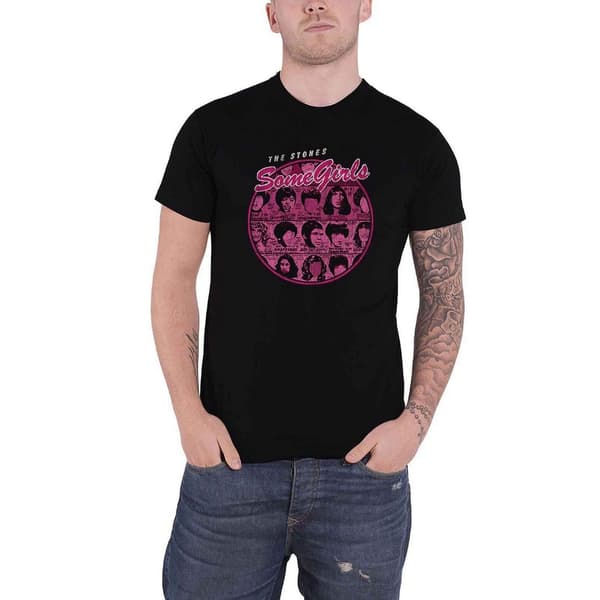 The Rolling Stones Unisex vuxen Some Girls Version 1 Circle T-Shirt