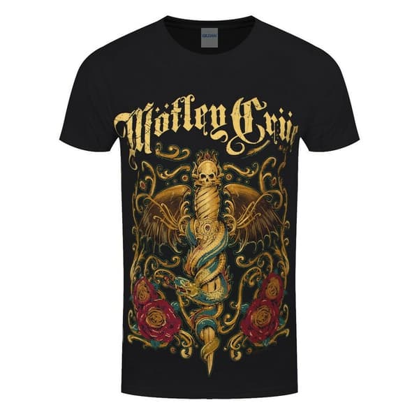 Motley Crue Unisex T-shirt til voksne med udsøgt dolk
