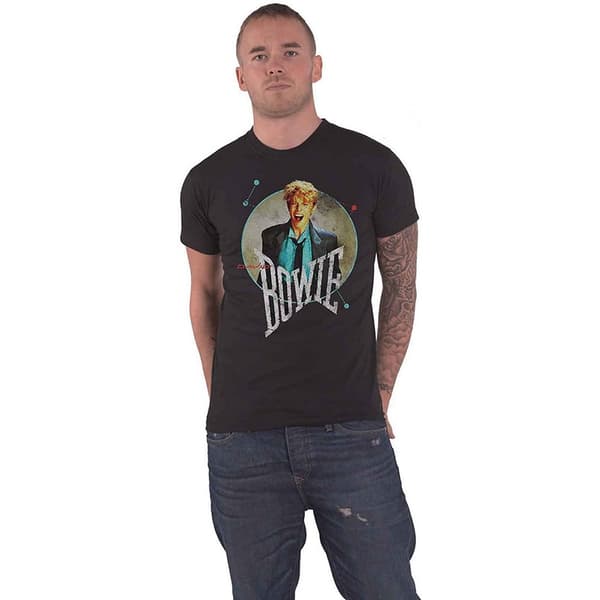 David Bowie Unisex T-shirt til voksne med Scream Circle