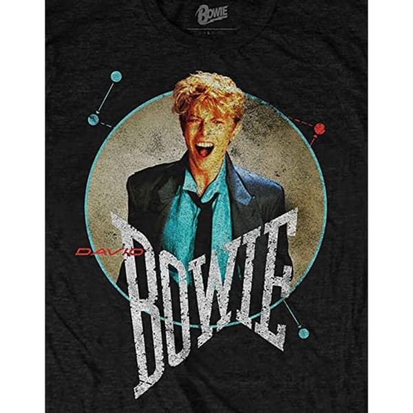 David Bowie Unisex T-shirt til voksne med Scream Circle