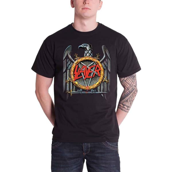 Slayer Unisex Adult Eagle T-Shirt Black L