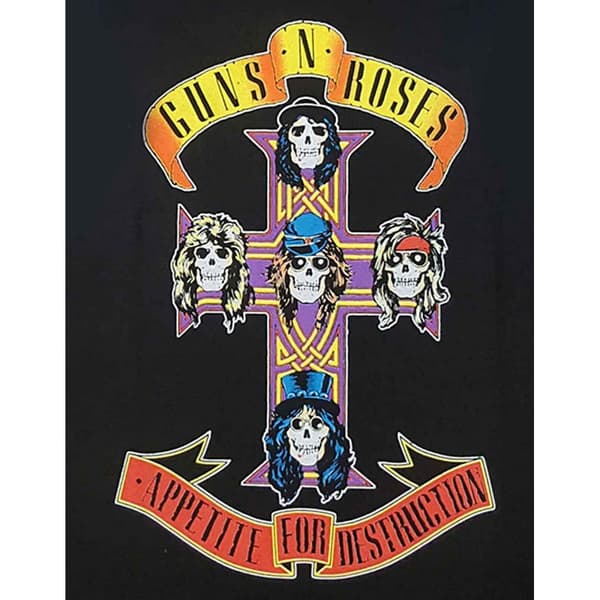 Guns N Roses Womens/Ladies Appetite For Destruction Raglan T-Shirt