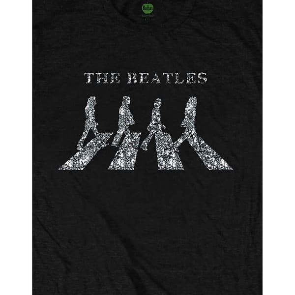 The Beatles Unisex Adult Crossing Diamante T-Shirt