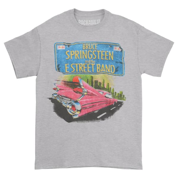 Bruce Springsteen Unisex Adult Pink Cadillac Back Print T-Shirt