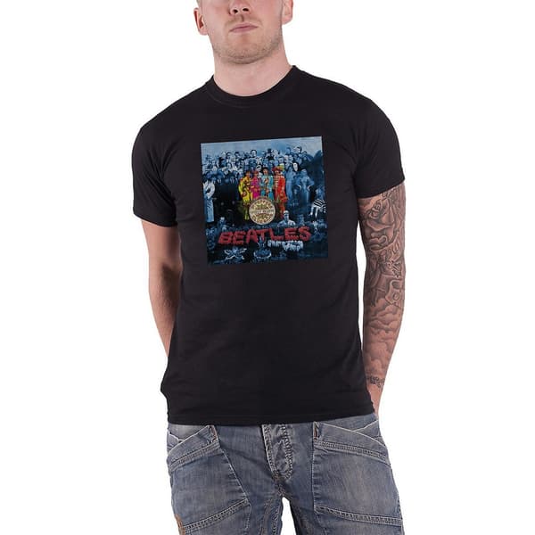 The Beatles Unisex Sgt Pepper T-shirt til voksne