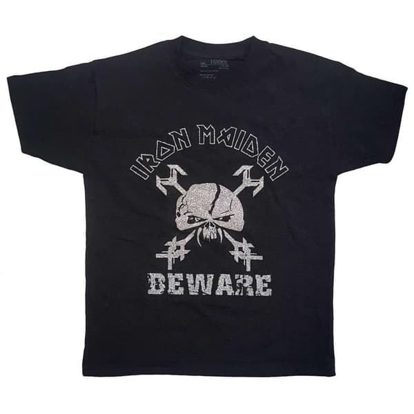 Iron Maiden Childrens/Kids Beware T-Shirt Black 7-8 Years
