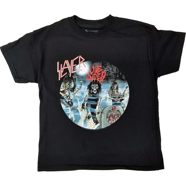 Slayer Barn/Kids Live Undead T-Shirt Black 9-10 Years