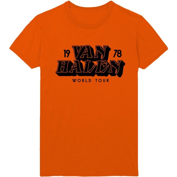 Van Halen Unisex World Tour ´78 T-shirt til voksne