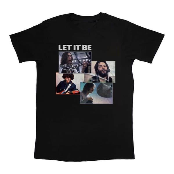 The Beatles Unisex Adult Let It Be Recording Shots T-Shirt
