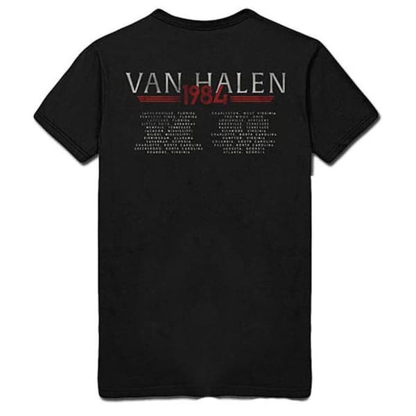 Van Halen Unisex vuxen 84 Tour Back Print T-Shirt