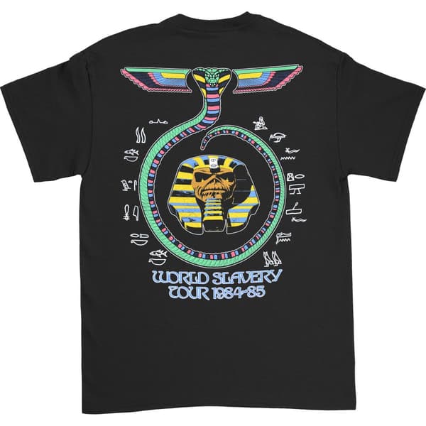 Iron Maiden Unisex Adult World Slavery Tour ´84 - ´85 Back Print T-Shirt