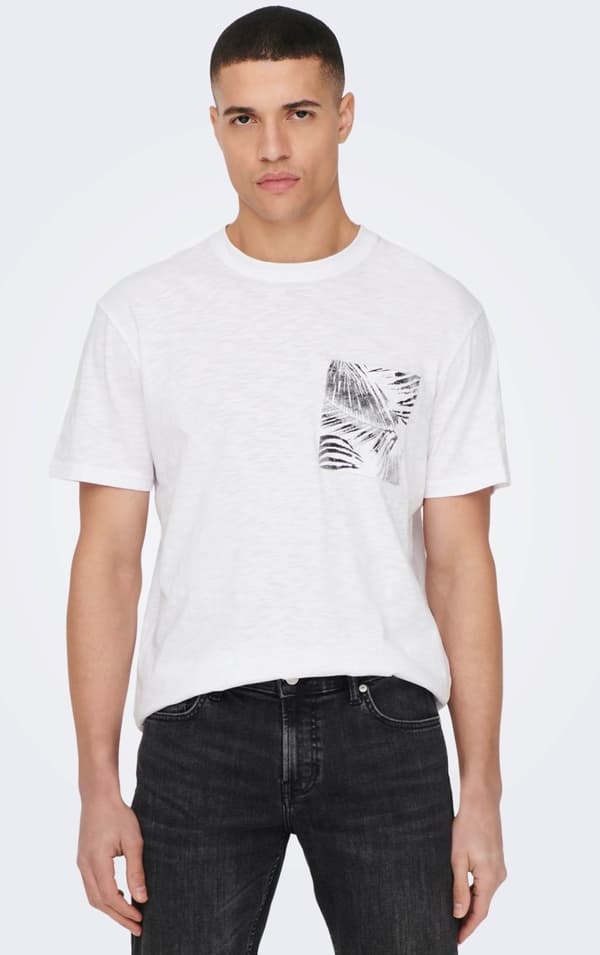 Only & Sons - onsPerry Reg Leaf Pocket Tee
