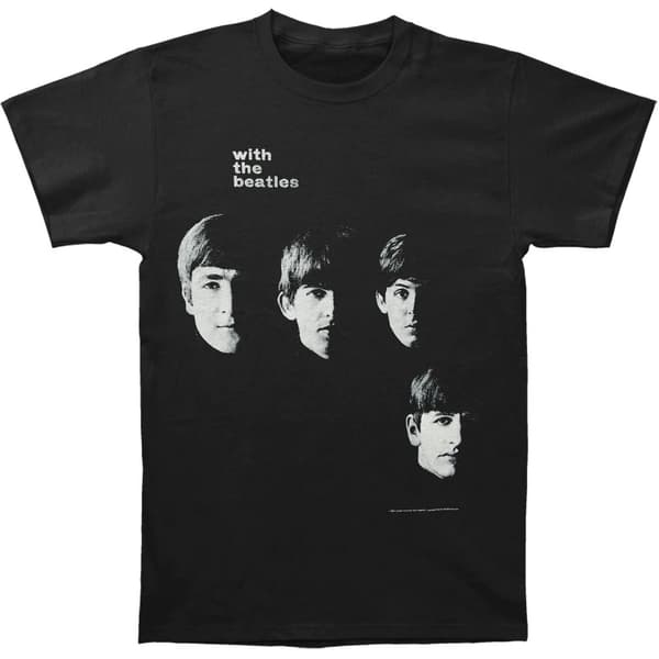 The Beatles T-shirt med rygtryk til kvinder/damer Black XXL
