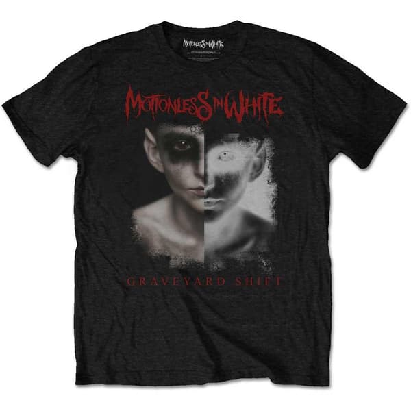 Motionless In White Unisex T-shirt för vuxna med delad skärm