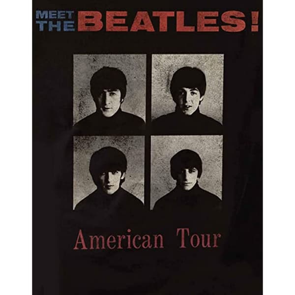 The Beatles Unisex Adult American Tour 1964 Back Print T-Shirt