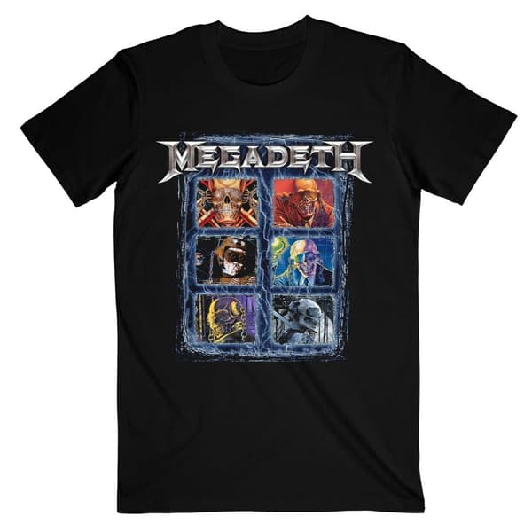 Megadeth Unisex Adult Vic Head Grip T-Shirt Black XL