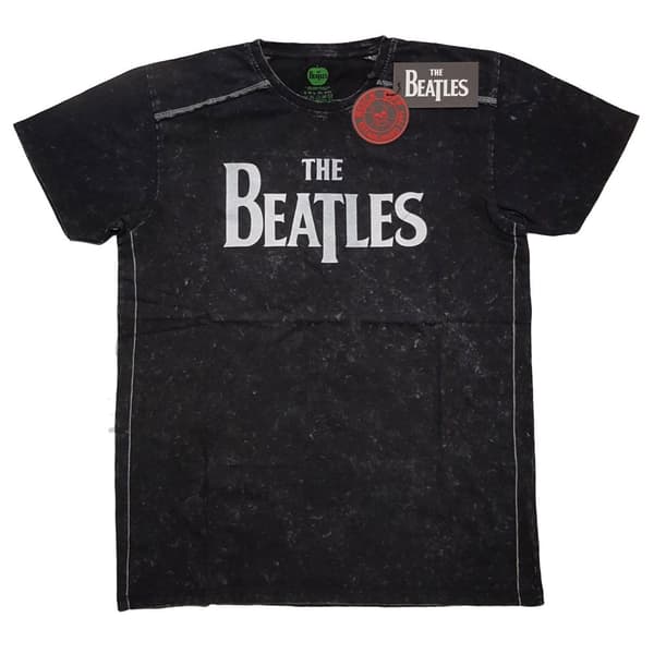 The Beatles Unisex T-shirt med drop T-logo til voksne