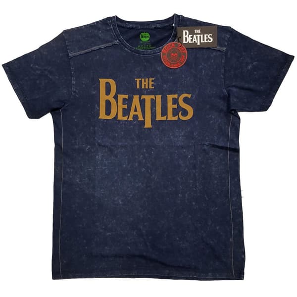 The Beatles Unisex T-shirt med drop T-logo til voksne