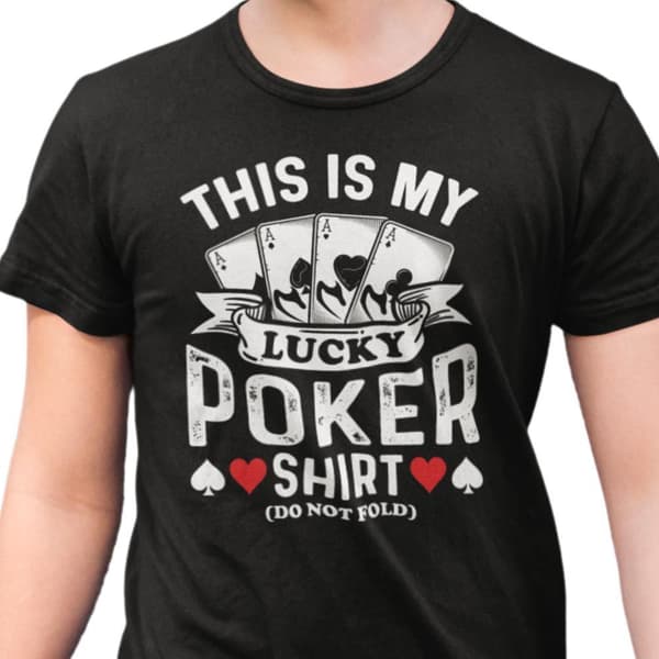 Poker T-shirt - svart - This is my lucky poker shirt