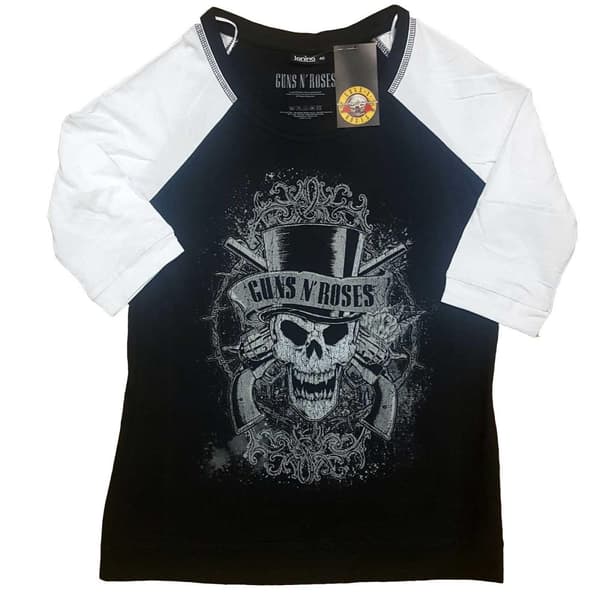 Guns N Roses Dame/kvinder T-shirt med falmet kranie med falmet kranie