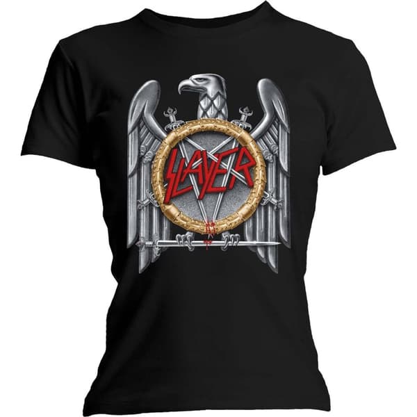 Slayer Dame/kvinde Silver Eagle T-shirt til kvinder/damer