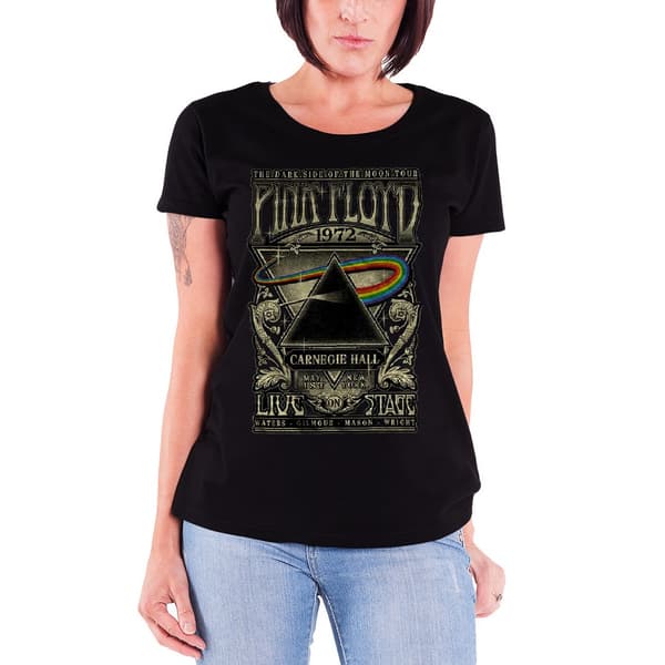 Pink Floyd Womens/Ladies Carnegie Hall Poster T-Shirt