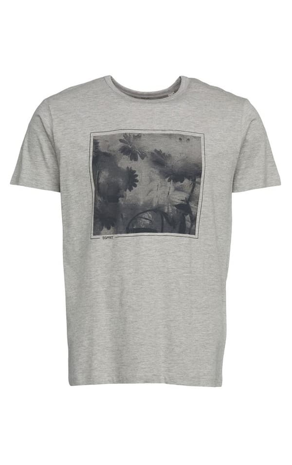 Esprit - T-shirt 033EE2K321 Fotoprint Ljusgrå L