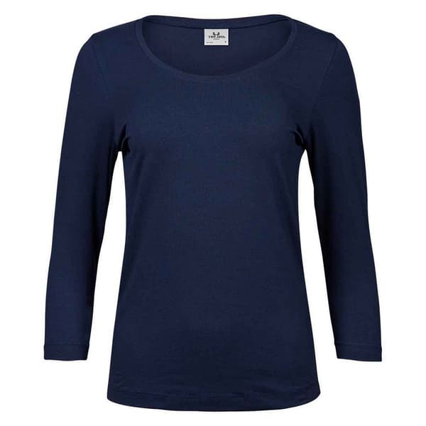 Tee Jays Dame/kvinder T-shirt med strækbare 3/4 ærmer