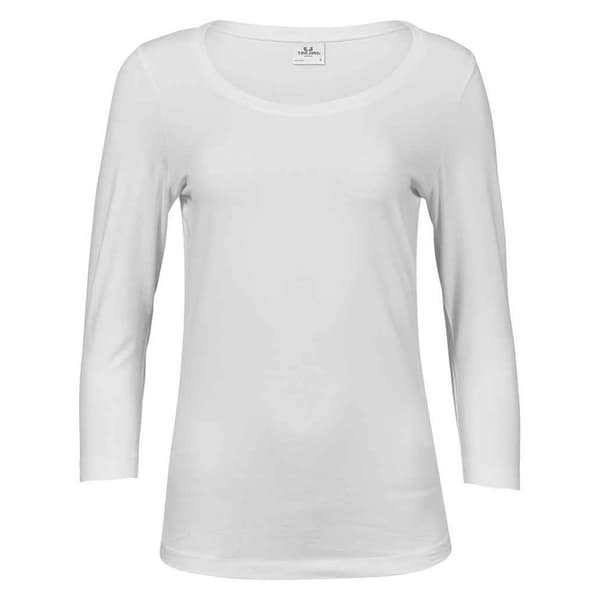 Tee Jays Dame/kvinder T-shirt med strækbare 3/4 ærmer