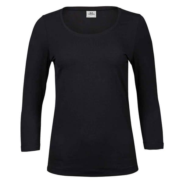 Tee Jays Dame/kvinder T-shirt med strækbare 3/4 ærmer