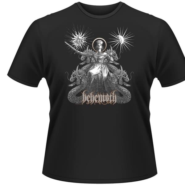 Behemoth Unisex vuxen Evangelion T-shirt med tryck på baksidan