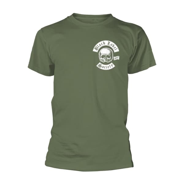 Black Label Society Unisex Adult Skull Logo T-Shirt Green S