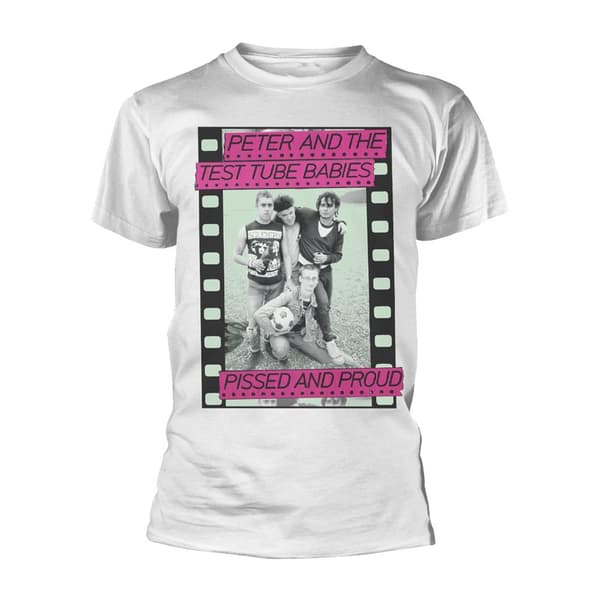 Peter & The Test Tube Babies Unisex vuxen Pissed and Proud T-Shirt