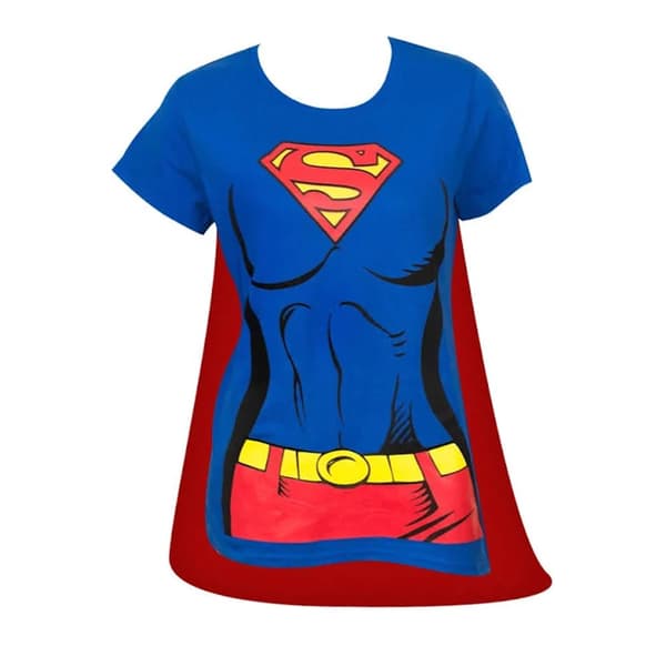 Supergirl Kvinnor/Damer kostym topp Blue/Red XL