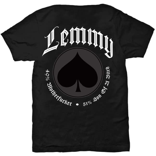 Lemmy Unisex vuxen pekande foto med tryck på baksidan av T-shirt