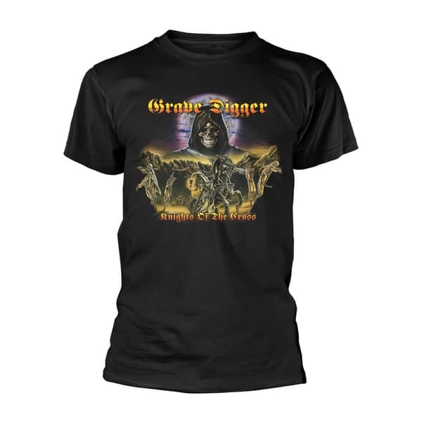 Grave Digger Unisex T-shirt med korsets riddere for voksne