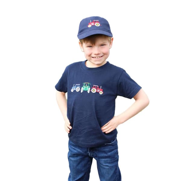 British Country Collection Børn/Børn Tre traktorer T-shirt