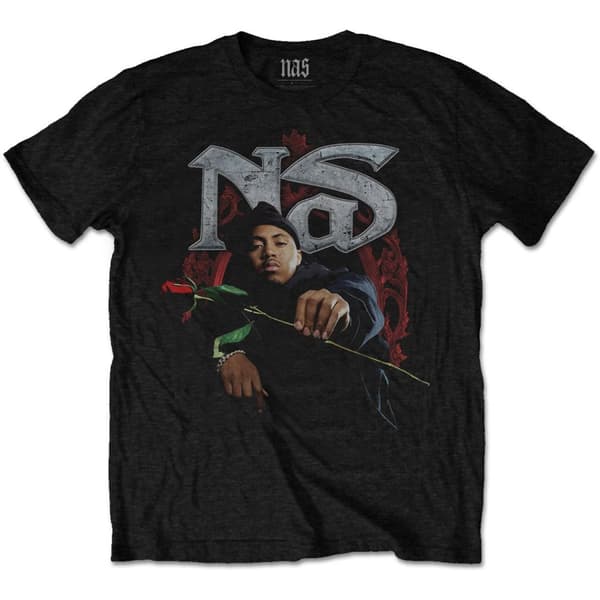 Nas Unisex T-shirt för vuxna med röda rosor