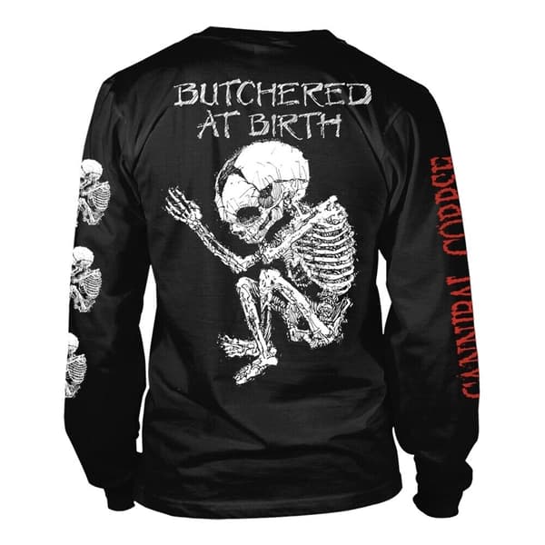 Cannibal Corpse Unisex langærmet T-shirt med lange ærmer til voksne, der blev slagtet ved fødslen