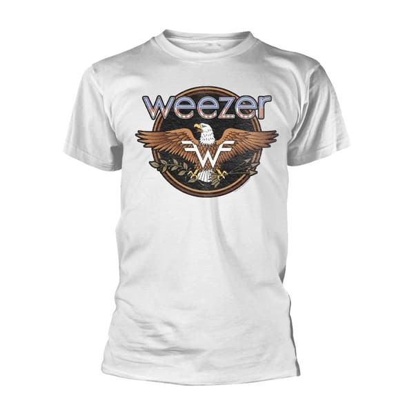Weezer Unisex Adult Eagle T-Shirt White S