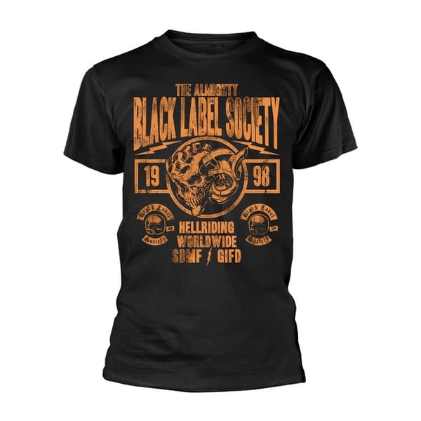 Black Label Society Unisex vuxen Hell Riding Worldwide T-Shirt