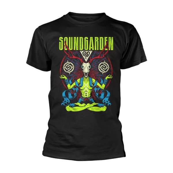 Soundgarden Unisex T-shirt med gevir til voksne Black S